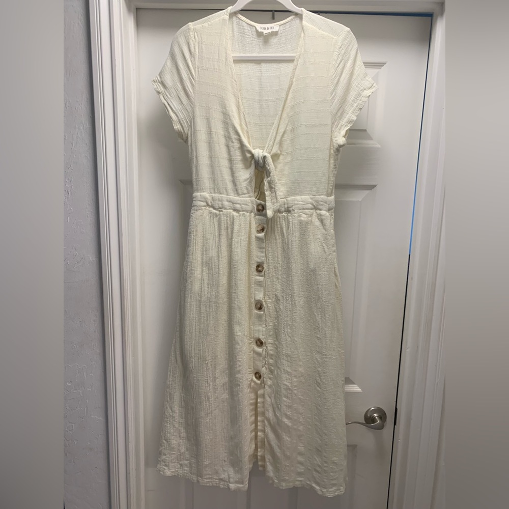 Linen dress L